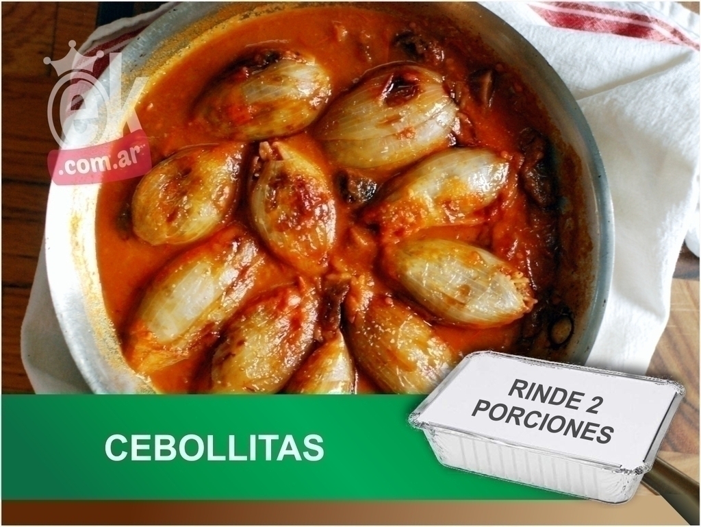 Porción de cebollitas