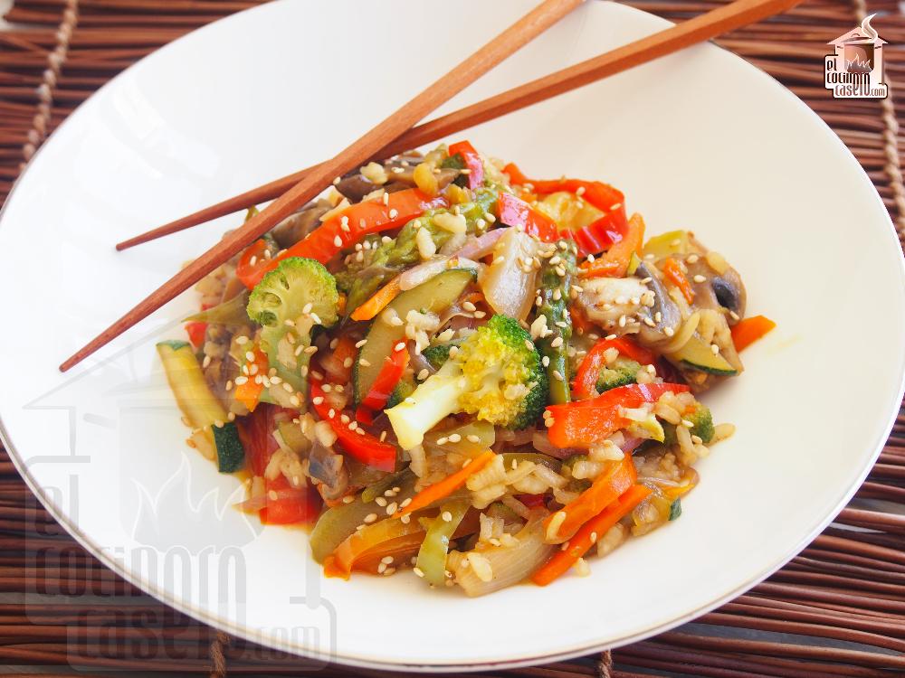 Salteado de verduras al wok